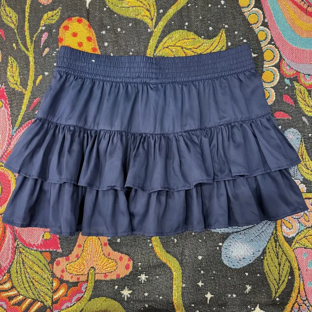 Victoria Secret PINK Tiered Ruffle Mini Skirt Skort NWT Preppy Sporty Coquette S